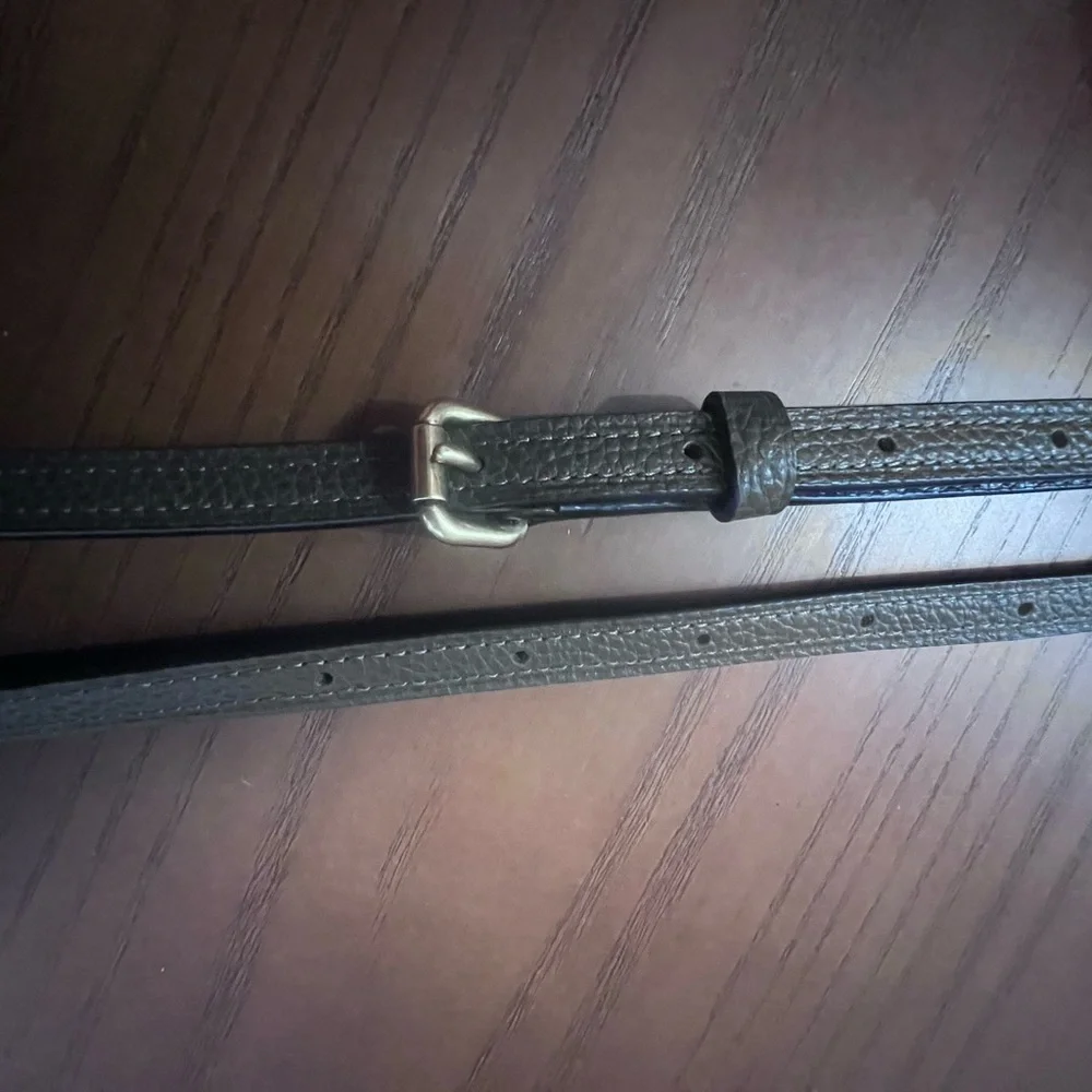 Coach Dark green Adjustable Leather Crossbody Strap